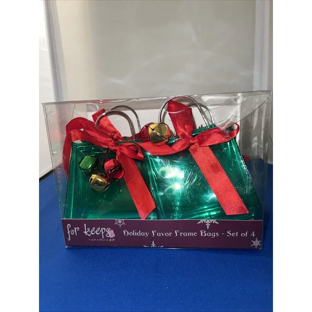 Vintage Holiday Favor Frame Bags Set Of 4 Party Favors Or for Small Gifts